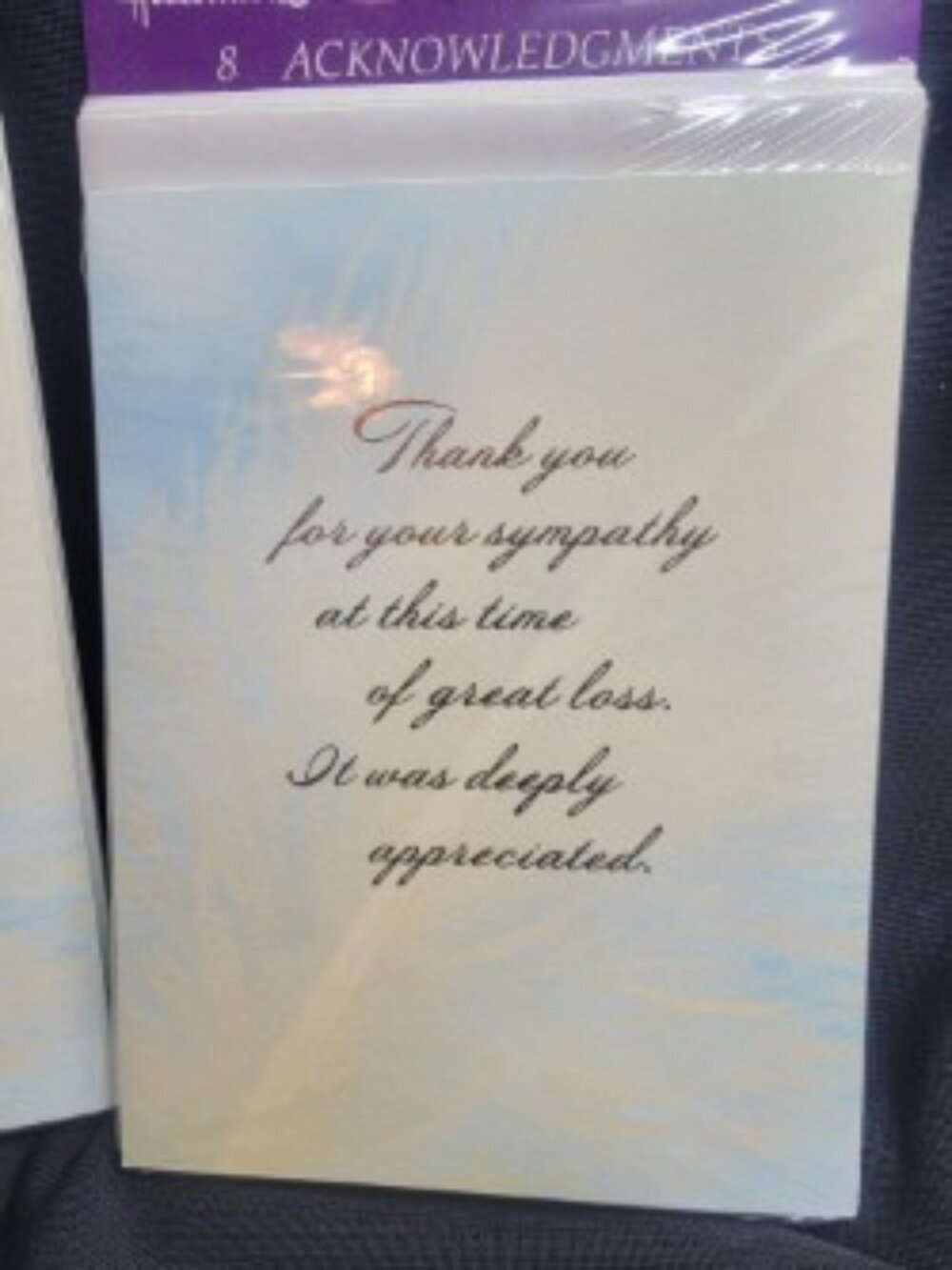 Sympathy Thank You Cards Lot Unused Sealed Acknowledgement Cards 16 Total